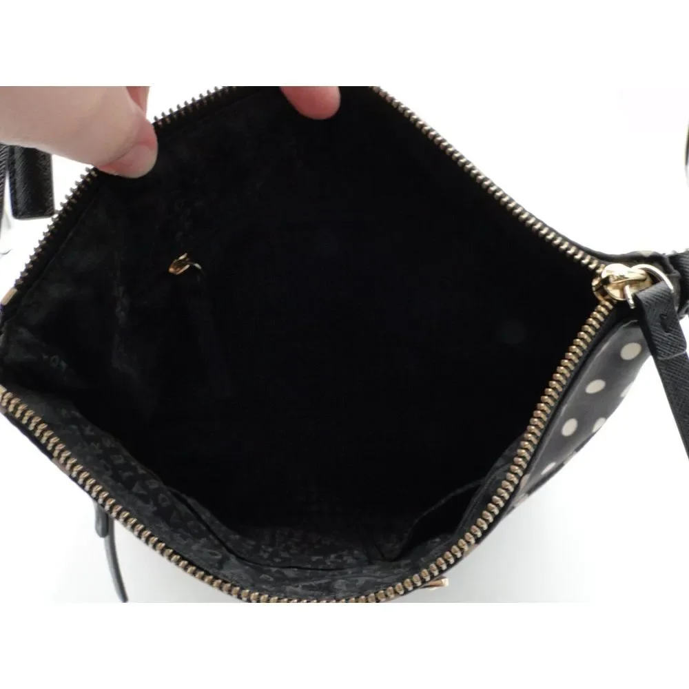 Kate Spade Black Polka Dot Messenger Bag Messenger Bag Pre-owned‎